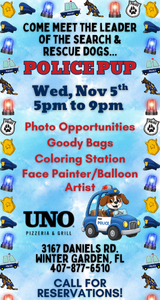 Join us at UNO Pizzeria & Grill – 3167 Daniels Rd, Winter Garden for a Meet Your Favorite Character!!